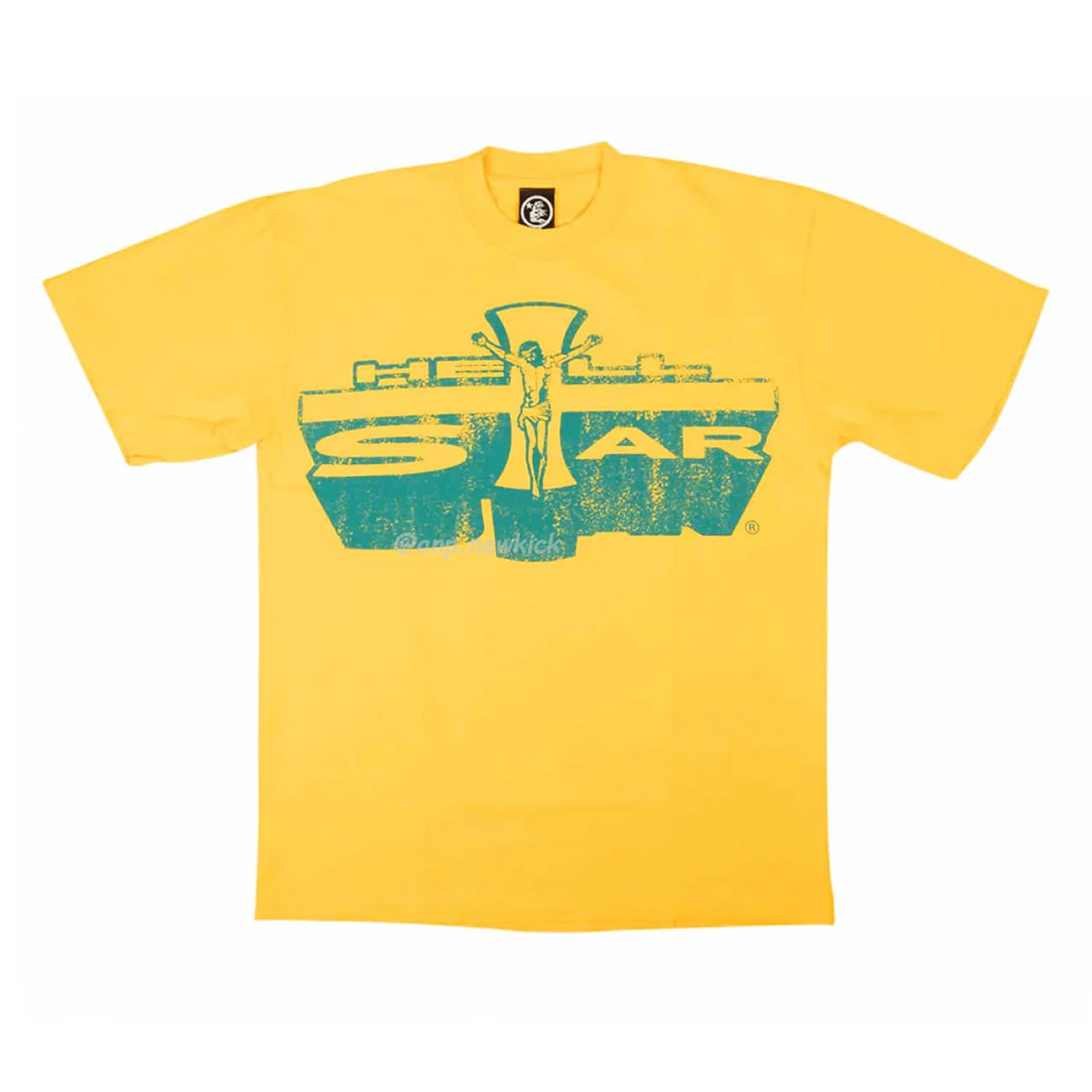 Hellstar Jesus Emblem Yellow T Shirt (1) - newkick.org